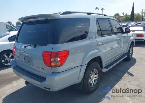 2004 Toyota Sequoia Limited V8 z USA, uszkodzony, nr VIN 5TDZT38A74S221725
